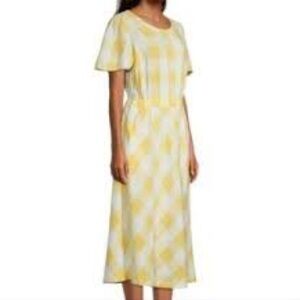 Liz Claiborne Yellow Plaid Dress